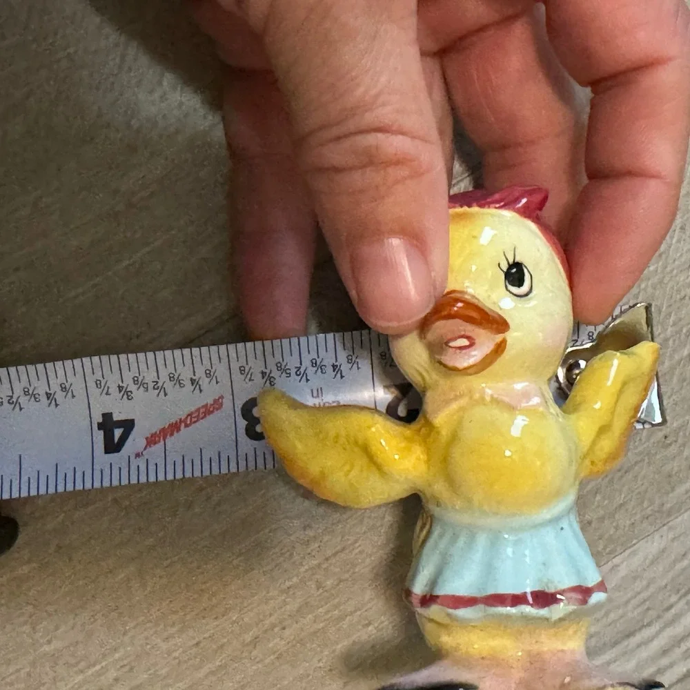Vintage Anthropomorphic Duck Figurine Japan Hand Painted Collectible Bird‎